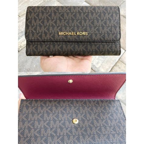 michael kors brown multi wallet|brown mk wallet for women.